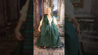 Green taffeta Scottish gown created by Victoria Vane