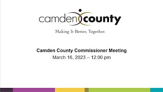 Camden County Board of Commissioners March 2023 Meeting