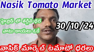 30 October 2024|| today Tomato rate in Nashik market || Nashik market tomato rate today || today top