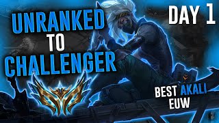 UNRANKED TO CHALLENGER WITH AKALI, EP. 1