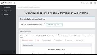 Stochastic Asset Allocation Model (SAAM)