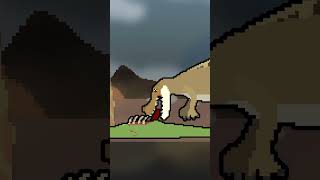 pixilated irritator eating animation