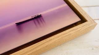 Photocircle-Acrylglasbilder mit Eiche-Schattenfugenrahmen