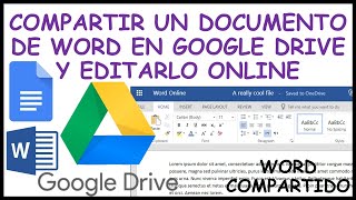 ✅🔥 Cómo COMPARTIR WORD en DRIVE para EDITAR MUY FÁCIL Y SENCILLO | EXPLICACIÓN SENCILLA PARA NOVATOS