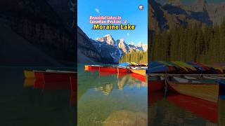 Beautiful lakes in Canadian Rockies - Moraine Lake. #travel #short #trending