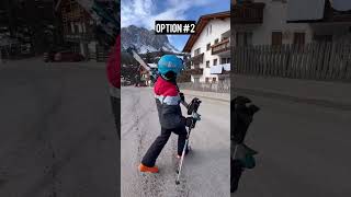 Alta Badia Ski Tips: How to get to Ustaria Posta 📯 for lunch from the slopes #shorts