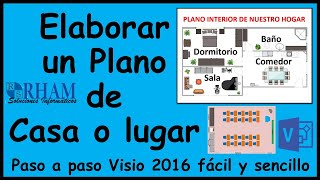 💥6. Como elaborar Plano de casa o de tu salón en VISIO 2016 | CLASES PARA PROFESORES DE COMPUTACIÓN