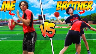 INSANE Quarterback Competition Vs Little Brother… Who’s The Better QB?