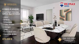 Condo à vendre (679 000 $) - Dollard-des-Ormeaux - Angelo Chiotis