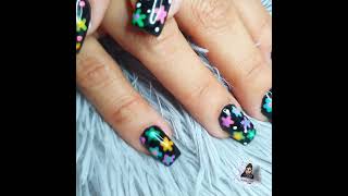 Uñas Naturales/Tortuga Nail Art/Black Nails