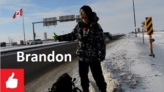 Hitchhike across Canada (Winter #6) Brandon to Regina