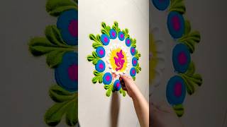 Ganesh chaturthi rangoli #best #beautiful #rangoli#easy  #youtubeshorts