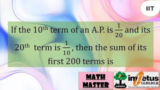 If the 10th term of an AP is 1/20 and its 20th  term is 1/10, then the sum of its first 200 terms is