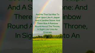 Revelation 4:3 KJV: Rainbow Around The Throne He Reins Holy Forever