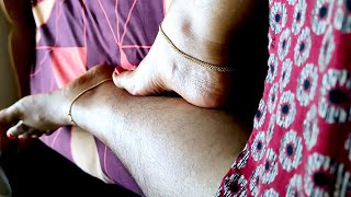 Most Beautiful Hairy Legs from Model Keerthi - Feet & Anklets