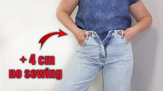 ✅The easiest way to increase the waistband of jeans in 1 minute/no sewing