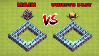 MAIN Double Cannon VS. BUILDER BASE Double Cannon! | Clash of Clans