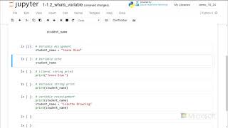 Variables - Introduction to Python: Absolute Beginner Module 1 Video 7