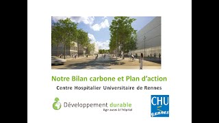 Présentation du Bilan Carbone du CHU de Rennes