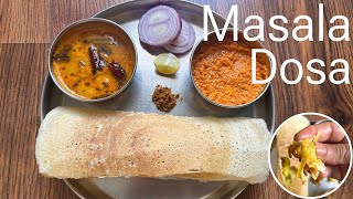 Masala dosa | Healthy breakfast recipe | How to make crispy masala dosa | Ruchira