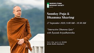 “Interactive Dhamma Quiz” with Āyasmā Ariyadhammika