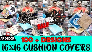 #Cushion covers at 16x16 size with 100+ Designs available @ FactoryPrice 50/- Rs. Per pcs #afdecors