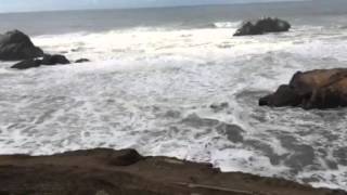 SAN FRANCISCO VIDEO-POSTCARD No. 83: SUTRO BATHS & SEAL ROCKS DURING STORMY WEATHER