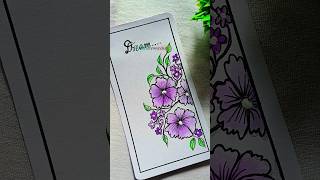 DIY Bookmark💜✨️|Floral Bookmark|Step-By-Step Guide To Make A Bookmark|#diy #shorts #art #bookmark