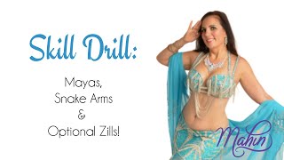 ⭐Belly Dance Skill Drill ⭐ Hips + Arms + Zills