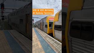 Interurban V Sets V35 & V20 Arriving at Sydney Terminal #shorts #travel #sydneytrains