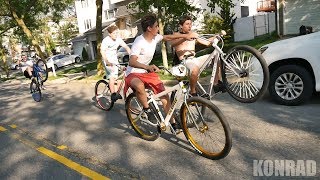 PRESSING BRAKE LEVERS WHILE PEOPLE WHEELIE