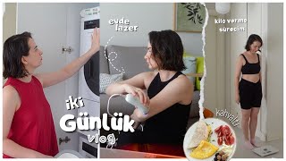 VLOG I GÜNLÜK RUTİNLER I SPOR I KİLO VERME SÜRECİM I VİDEOLARIMI NASIL HAZIRLIYORUM? I EVDE LAZER