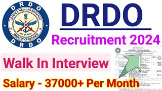 DRDO Recruitment 2024 | JRF Recruitment 2024 | DRDO Vacancy 2024 | Latest Government jobs 2023