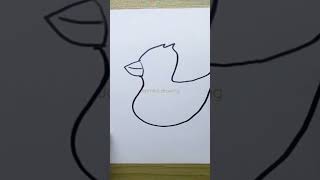 how to draw a duckling easy