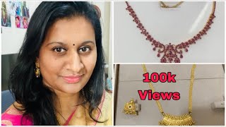 My gold necklace and long chain collections## part 1 (Ruby , Turkish and pearls)##