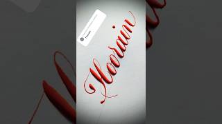 Copperplate calligraphy, tutorial: how I write your name #hoorain