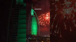 Beautiful fire works next to the only seven star hotel - Burj Al Arab - Dubai #dubaibeautifulcity