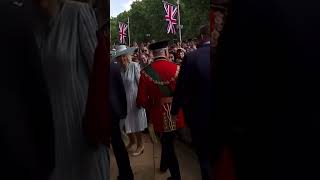 King Charles And Queen Camilla Greeting The Crowds On The Mall #shorts #kingcharles