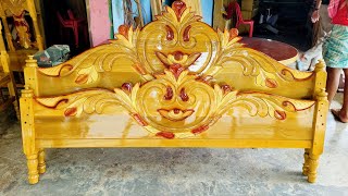 Wooden simple bed design | bina box wala bed ka design | plain khat design