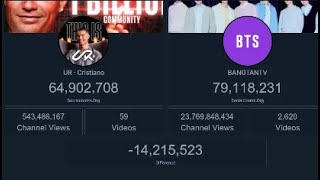 UR Cristiano  vs BTS  live subcount