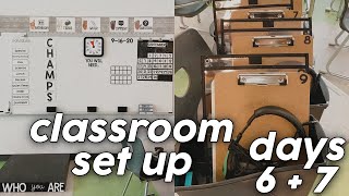 CLASSROOM SET UP VLOG DAYS 6 & 7 | First Year Teacher | Reopening Plans