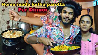 💢 Preparing homemade kothu parotta for dinner 🍽️ with Ammu 😆 - #october052023 Analskyb Analdas