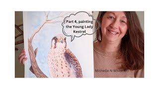 watercolor painting | The young lady Kestrel part 4 | #FavouriteBirdArtChallenge