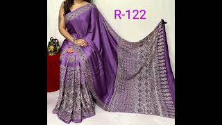 Model Silk Orignal Handblock Fancy Ajrak Print Saree / Order On Whatsapp 8962296317