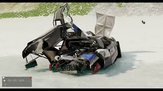 BeamNG drive - Crahes off the mountain #beamng #game #crash