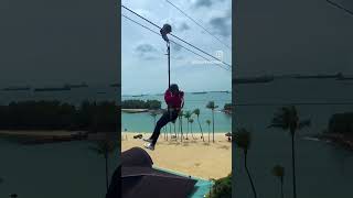 Zip-lining Sentosa Singapore! #zipline #sentosa #singapore #adventure #bucketlist