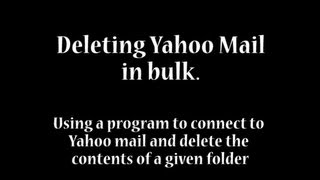 yahoo mail mass delete