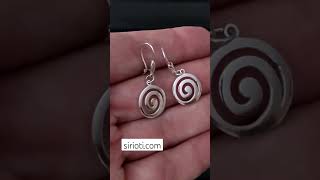 Greek Spiral Silver Earrings #greek #silver #jewelry #greece