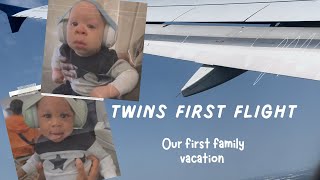 First Time on a Flight | Twins First Flight at 7 Months | Family Vacation with the Twins|