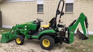 2012 John Deere 1026R with Backhoe and Front End Loader